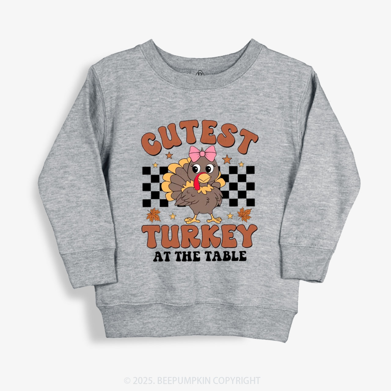 Coolest Turkey At The Table Thanksgiving Kid's Sweatshirt