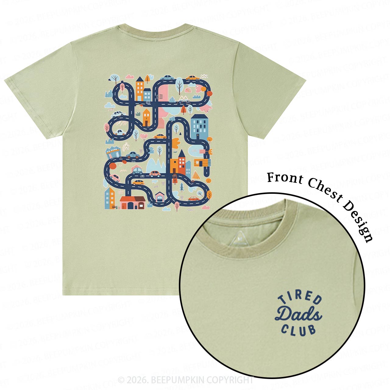 Tired Dads Club Play Cars On Dads Back T-Shirts