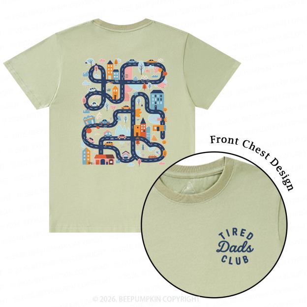 Tired Dads Club Play Cars On Dads Back T-Shirts
