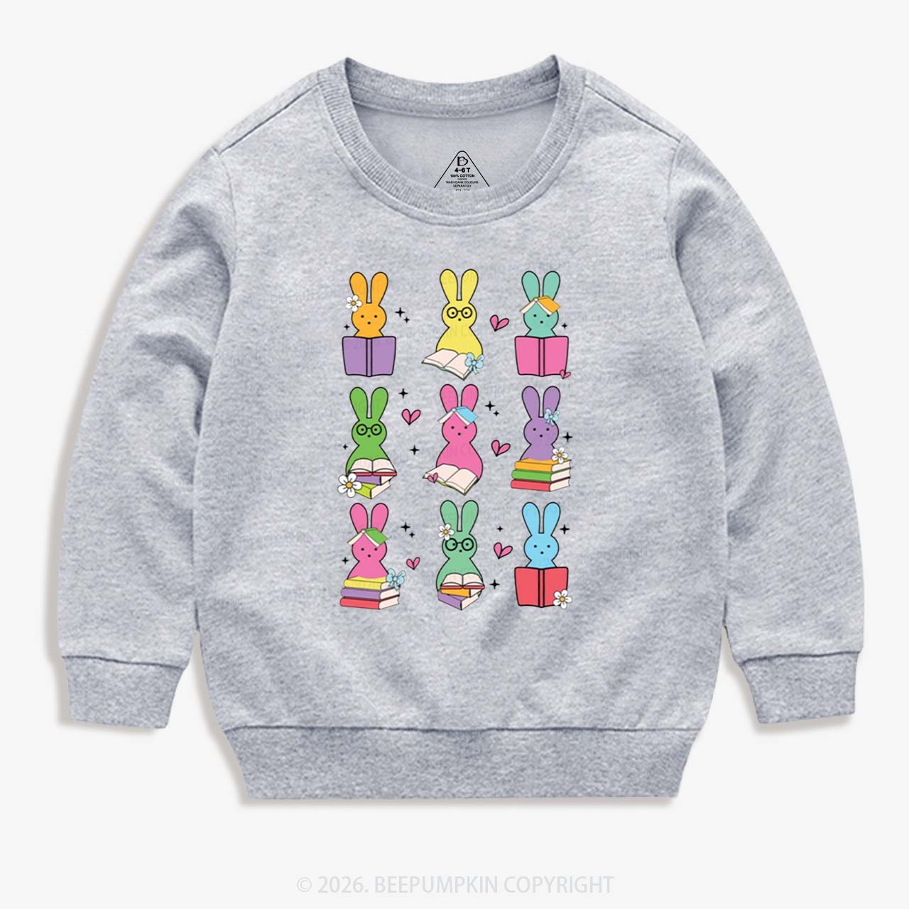 Book Lover Easter Bunnies Kid's Sweatshirt