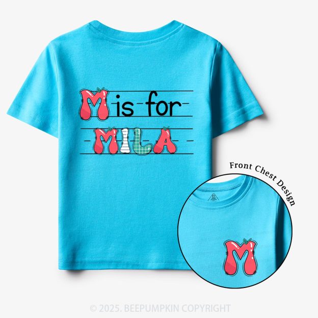 Personalized Kids Name Back To School Toddler&Kid's Tees Beepumpkin