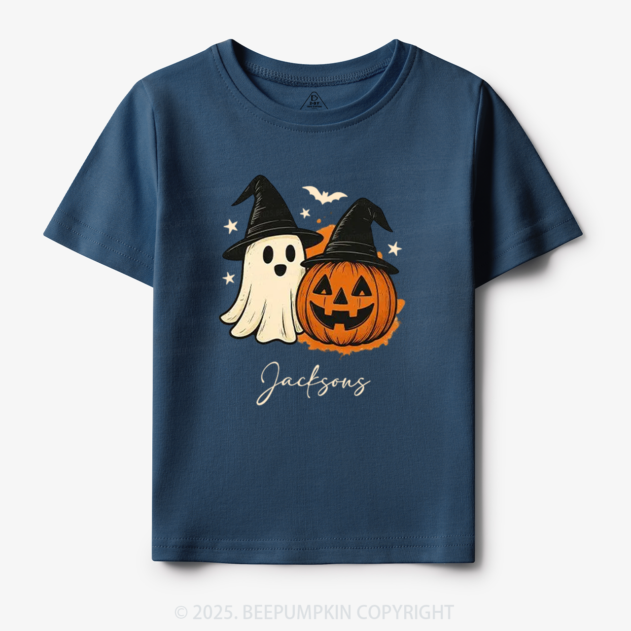Personalized Ghost Pumpkin Toddler&Kid's Tees Beepumpkin