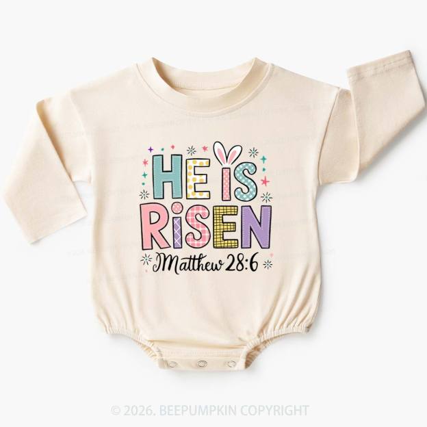 He is Risen Easter Joy Baby Bubble Romper