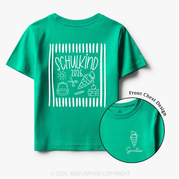 Personalized Name & Year Schoolchild Toddler&Kid's Tees