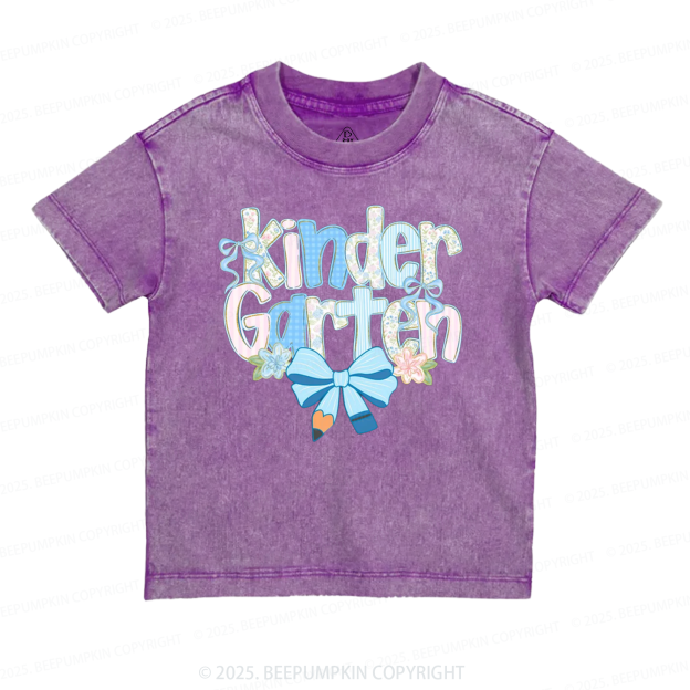  Personalized Floral Bundle Back To School Toddler&Kids Washed Tees