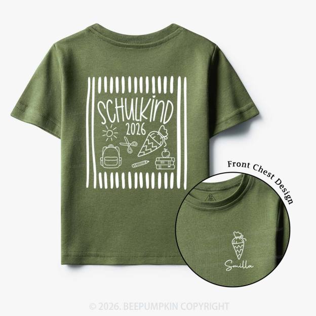 Personalized Name & Year Schoolchild Toddler&Kid's Tees