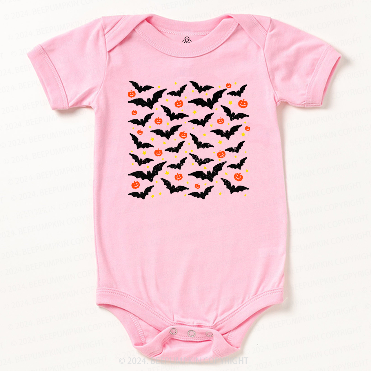 Pumpkin Bat Halloween Bodysuit For Baby