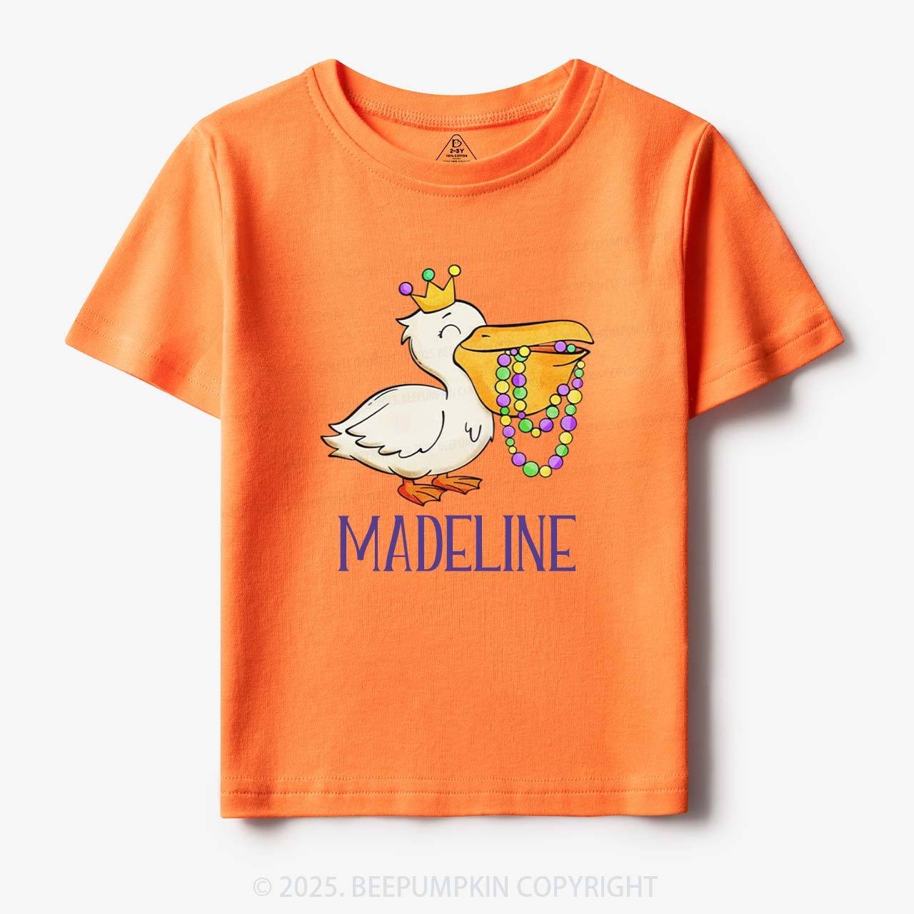 Personalized Louisiana Pelican Toddler&Kid's Tees Beepumpkin