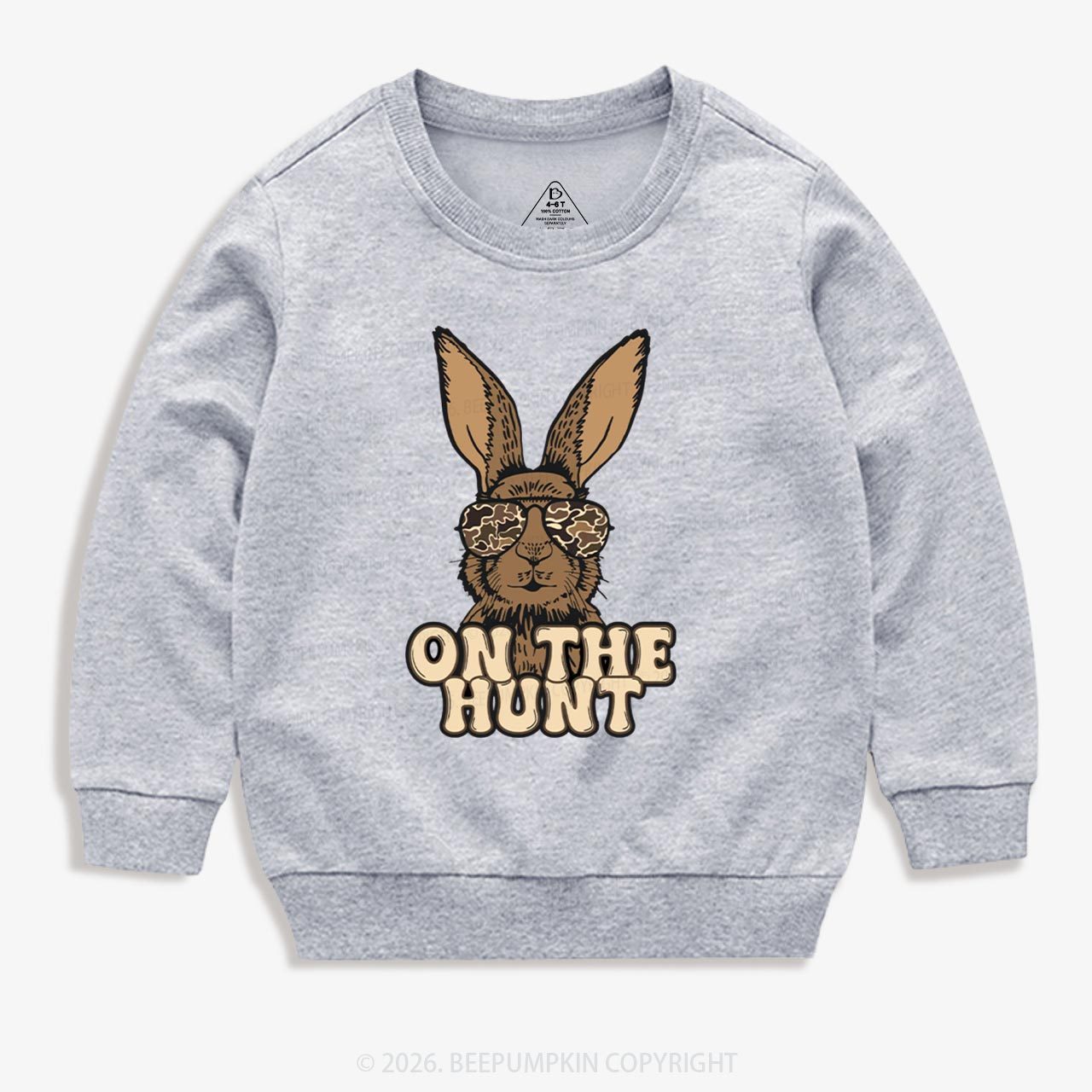 Camo Bunny On The Hunt Kid's Sweatshirt