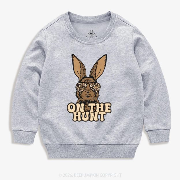 Camo Bunny On The Hunt Kid's Sweatshirt
