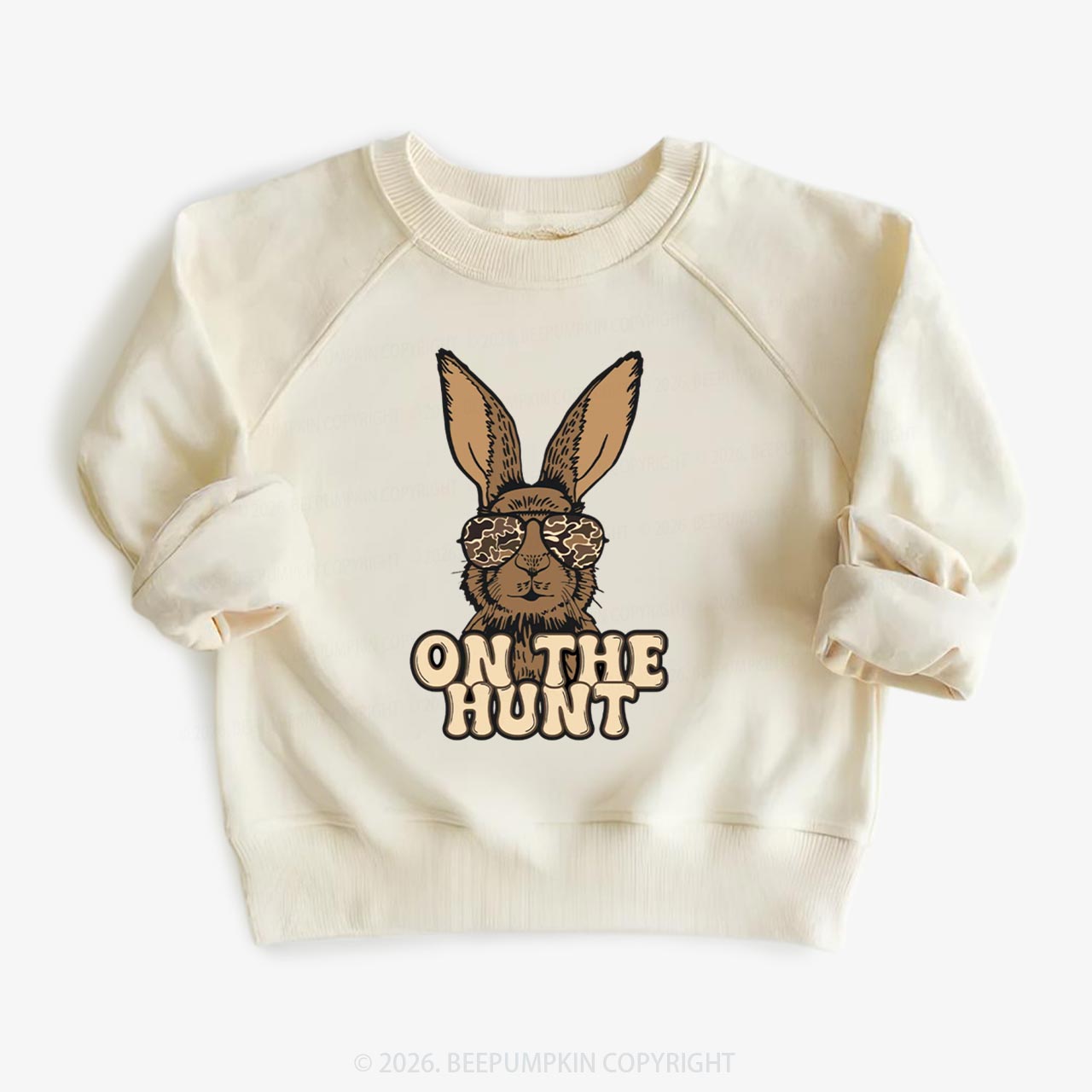 Camo Bunny On The Hunt Kid's Sweatshirt