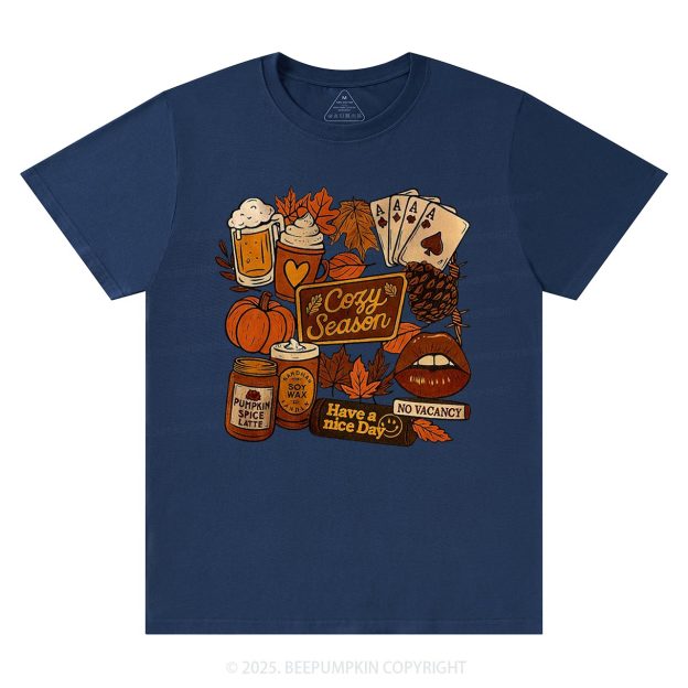 Retro Fall Collage Sublimation T-Shirts Beepumpkin