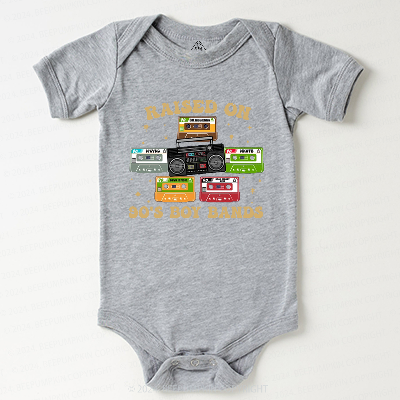 Raised On 90's Music Band Baby Bodysuit 8 