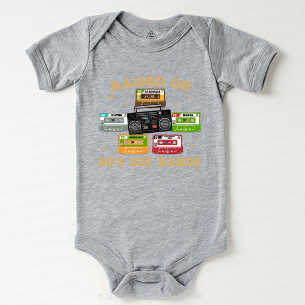 Raised On 90's Music Band Baby Bodysuit 8 