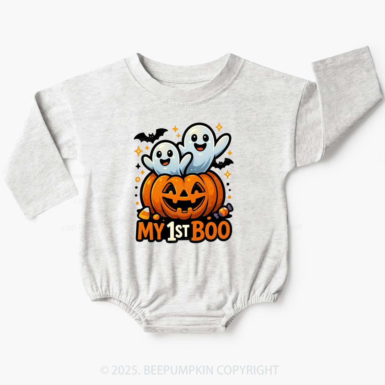 My First Halloween Baby Bubble Romper Beepumpkin