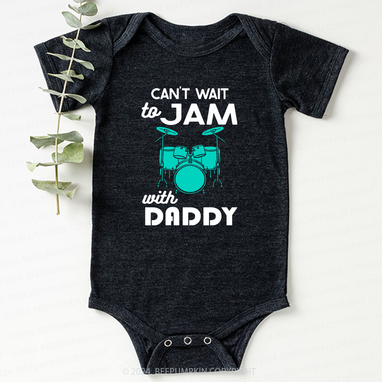 Can't Wait To Jam With Daddy Baby Bodysuit 8