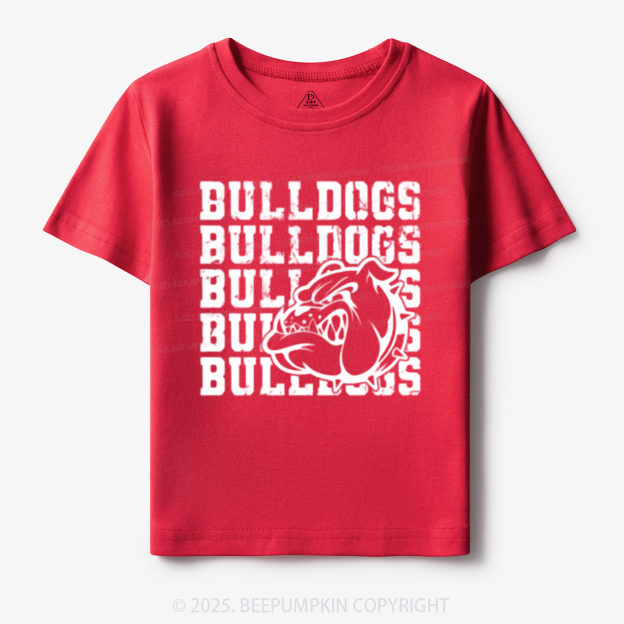 Personalized Bulldogs Mascot Toddler&Kid's Tees Beepumpkin