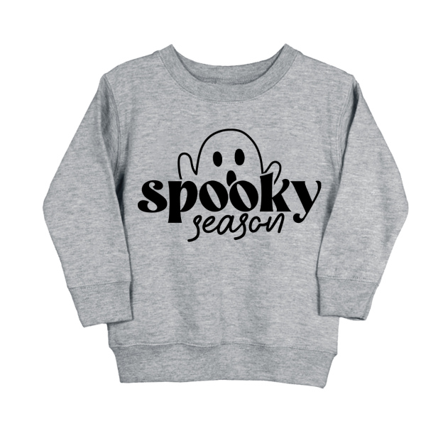 Halloween Cute Ghost Spooky Season Kids Sweatshirt