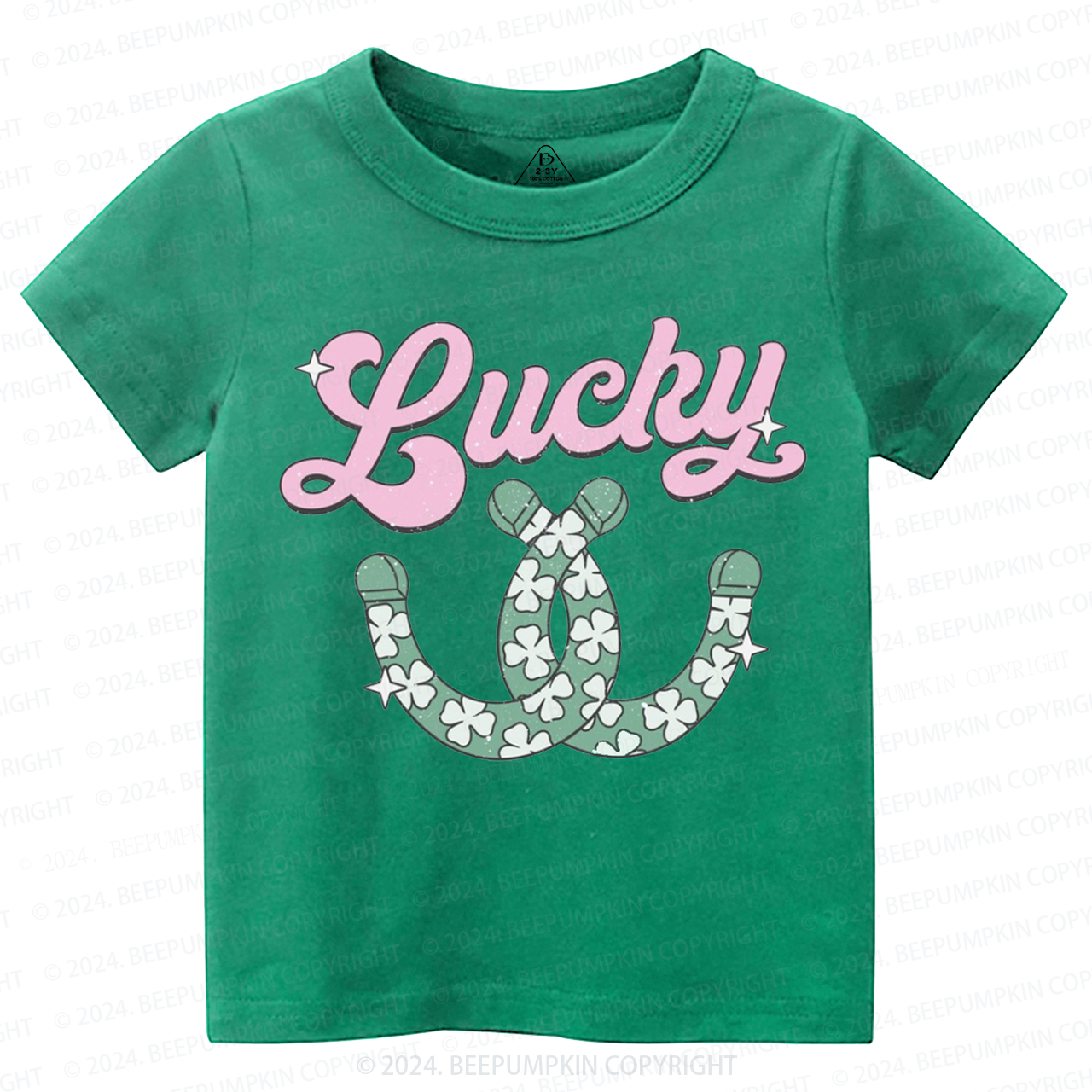 Lucky Western Horseshoes St. Patrick's Day Toddler&Kids Tees Beepumpkin