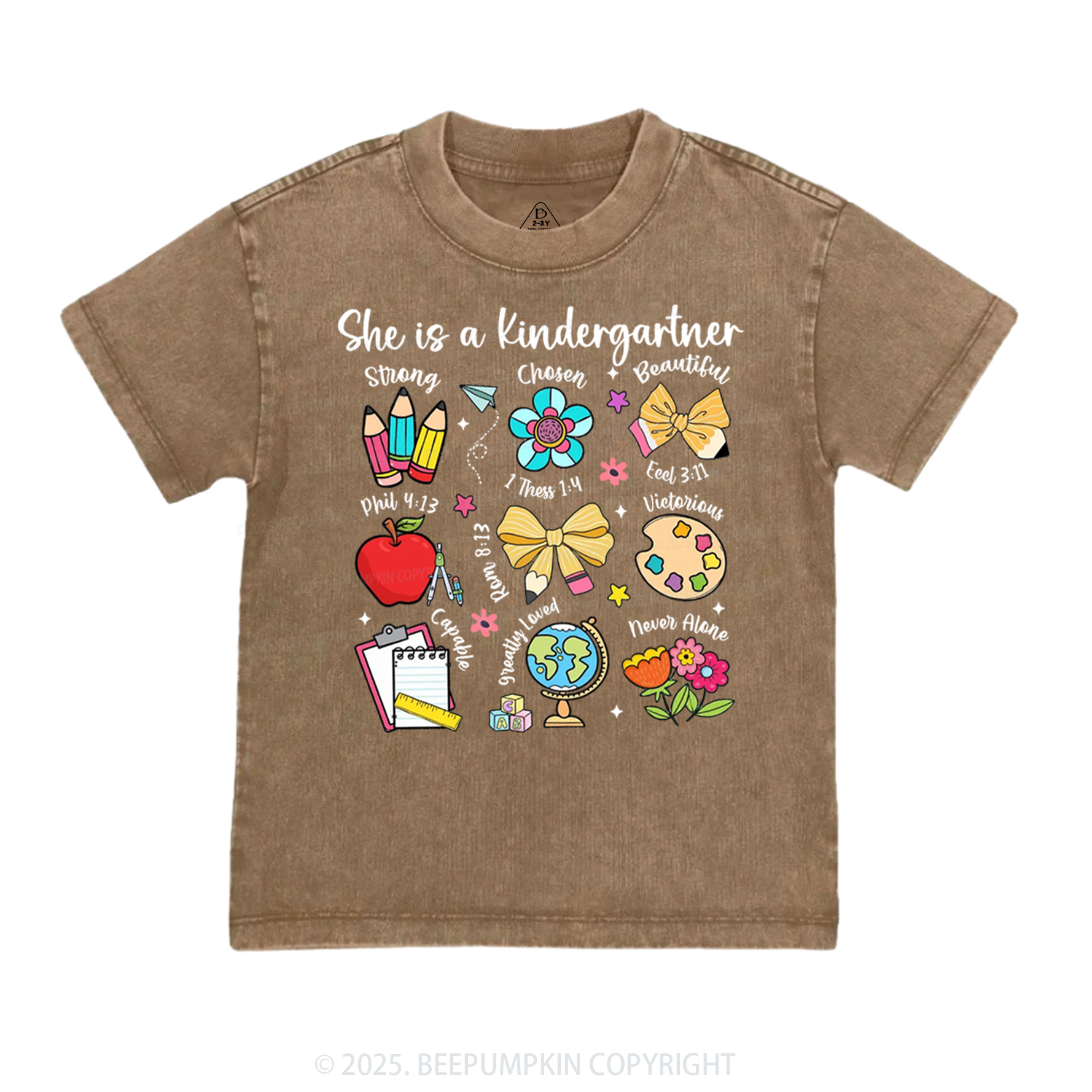 Personalized Bright & Brilliant Grader Toddler&Kids Washed Tees