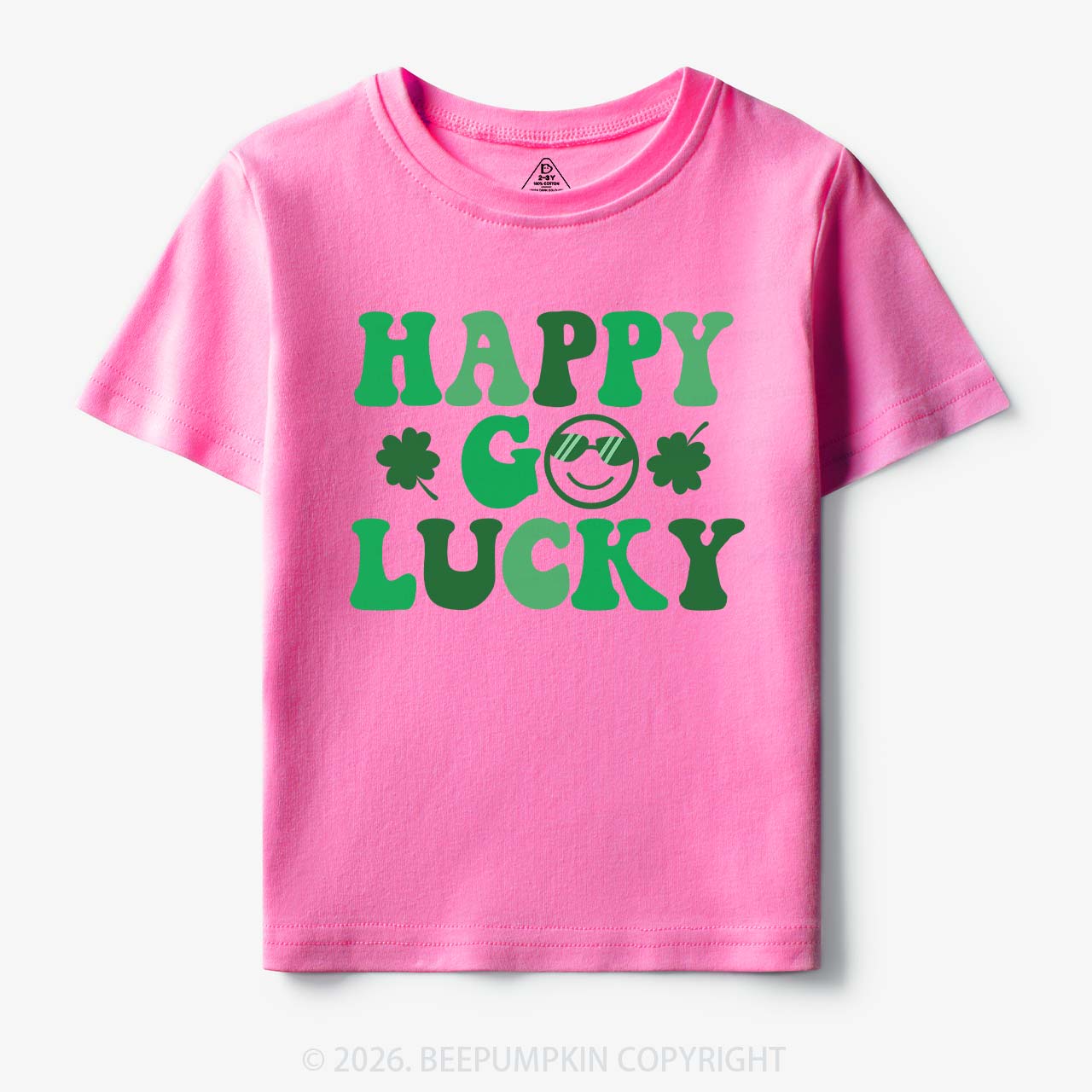 Leaf Happy Go Lucky St.Patricks Day Toddler&Kid's Tees Beepumpkin