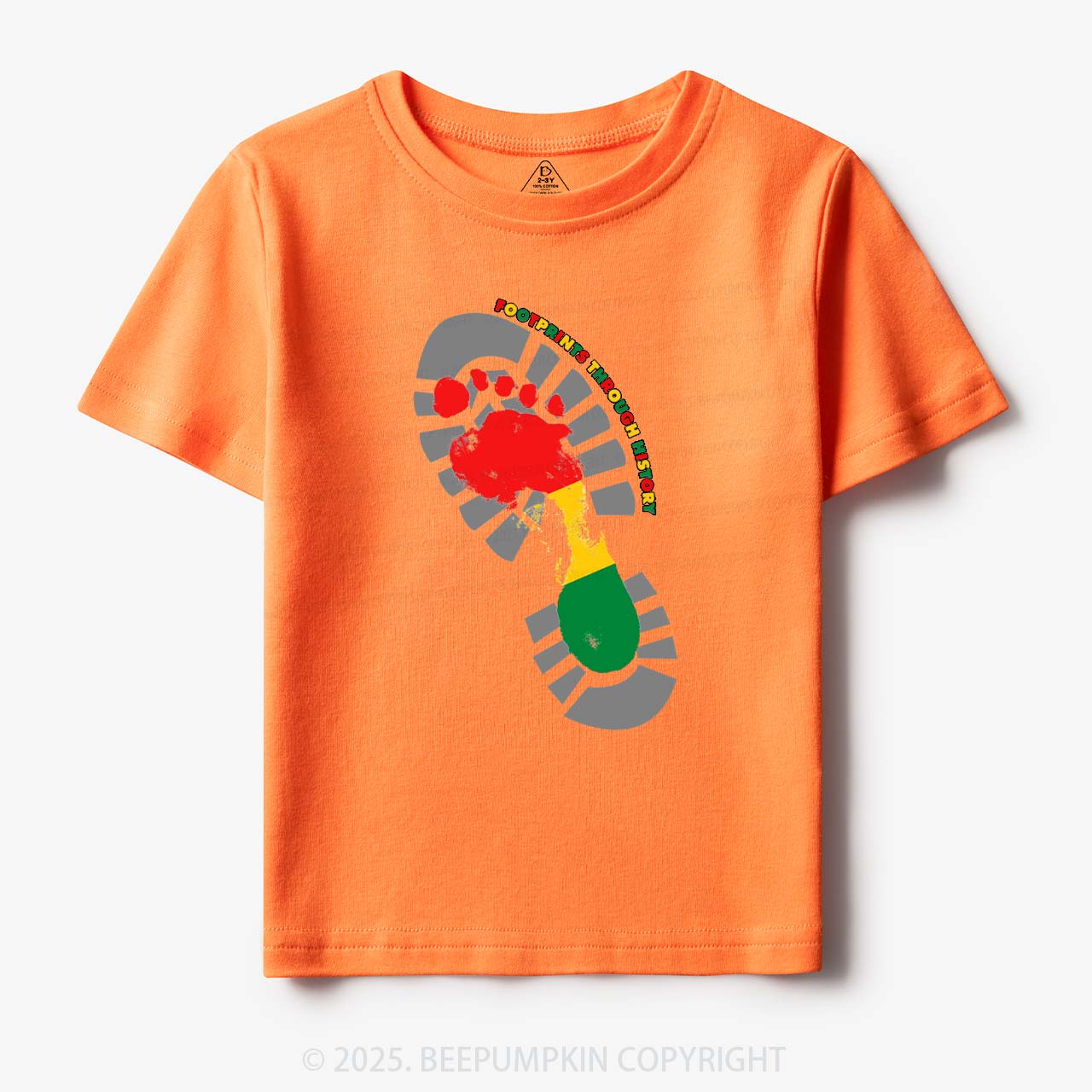 Black History Month Footprint Toddler&Kid's Tees Beepumpkin