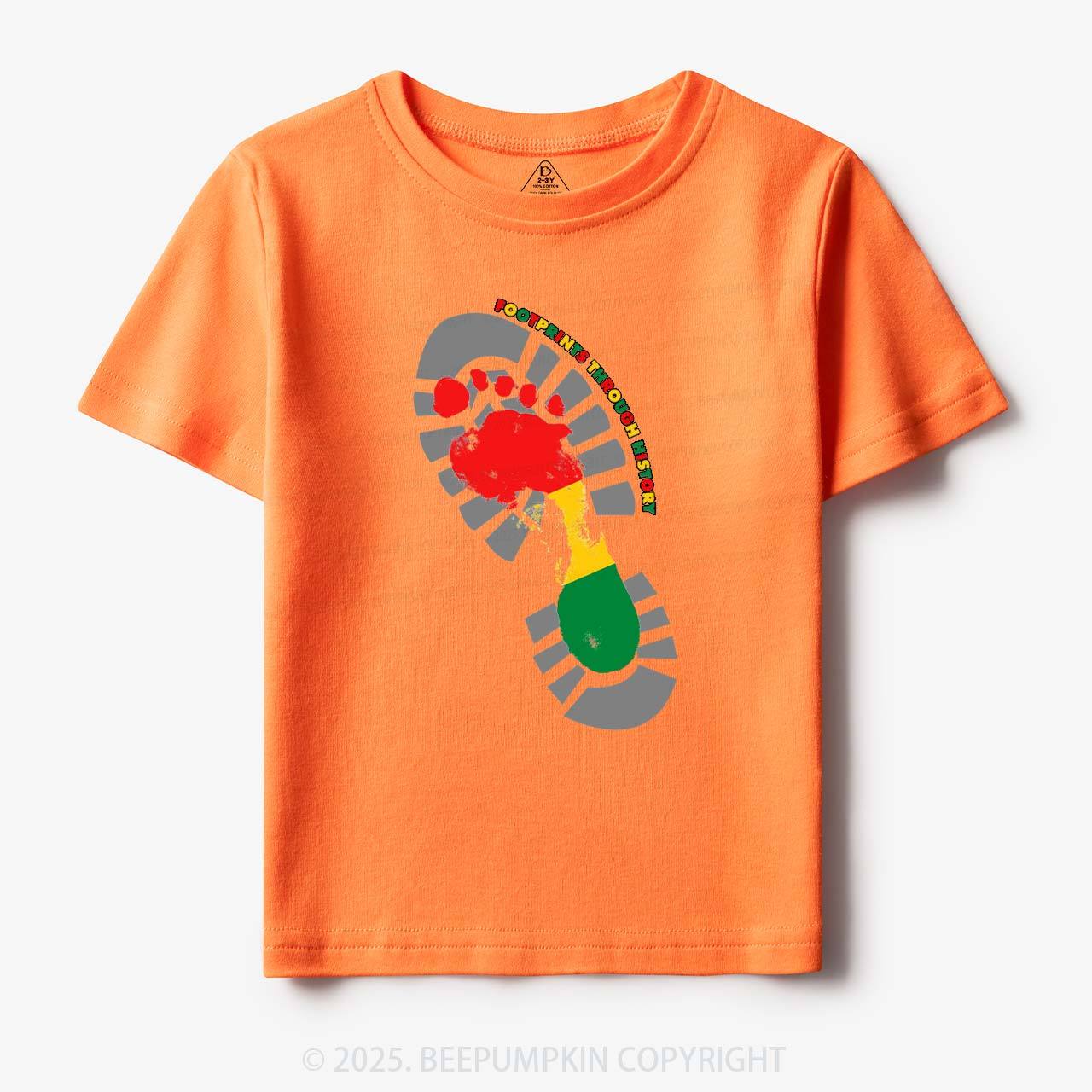 Black History Month Footprint Toddler&Kid's Tees Beepumpkin