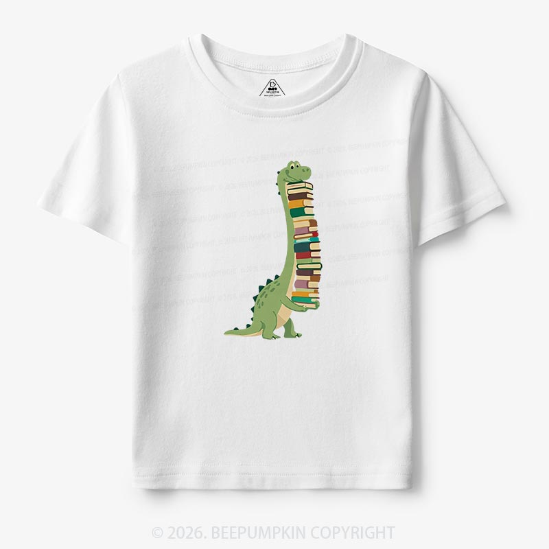 Cute Dinosaur Book Lover Toddler&Kid's Tees