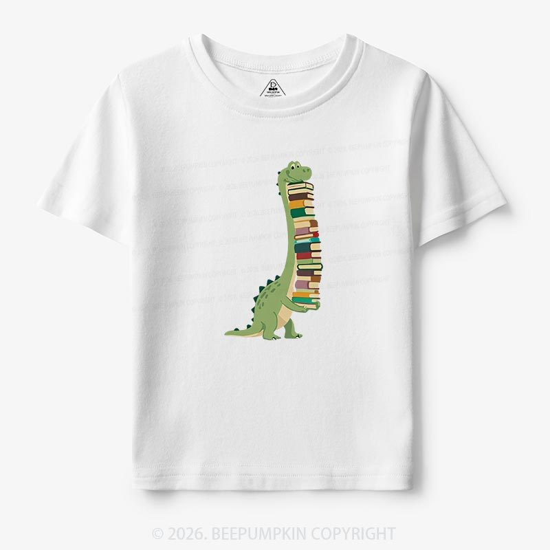 Cute Dinosaur Book Lover Toddler&Kid's Tees