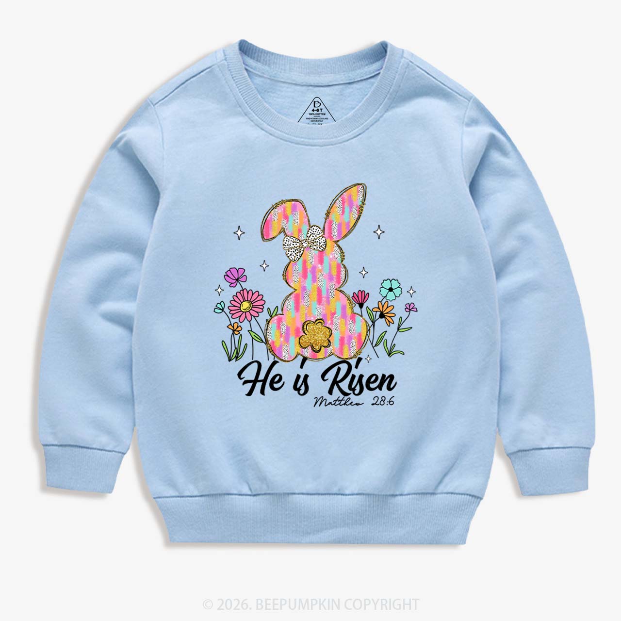 Risen In Bloom Faith & Flowers Kid's Sweatshirt