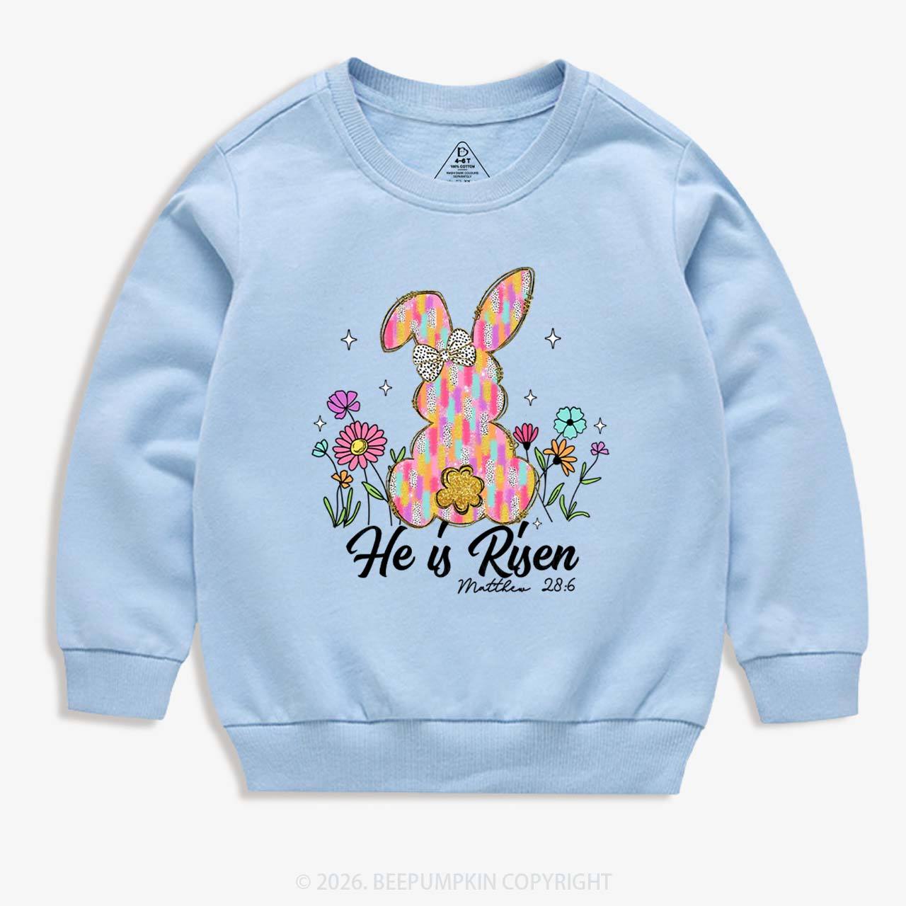 Risen In Bloom Faith & Flowers Kid's Sweatshirt