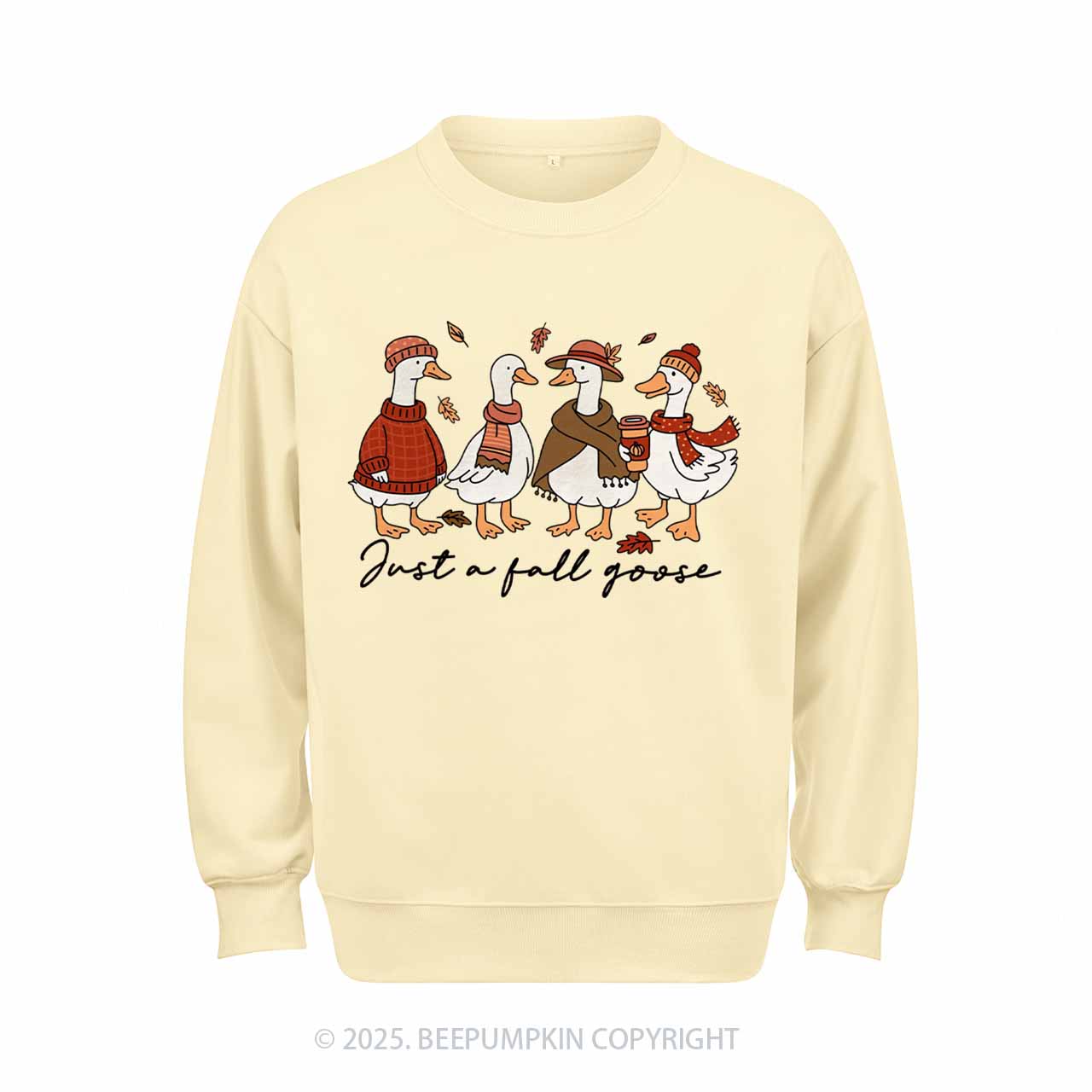 Funny Cozy Goose Fall Sweatshirt Beepumpkin