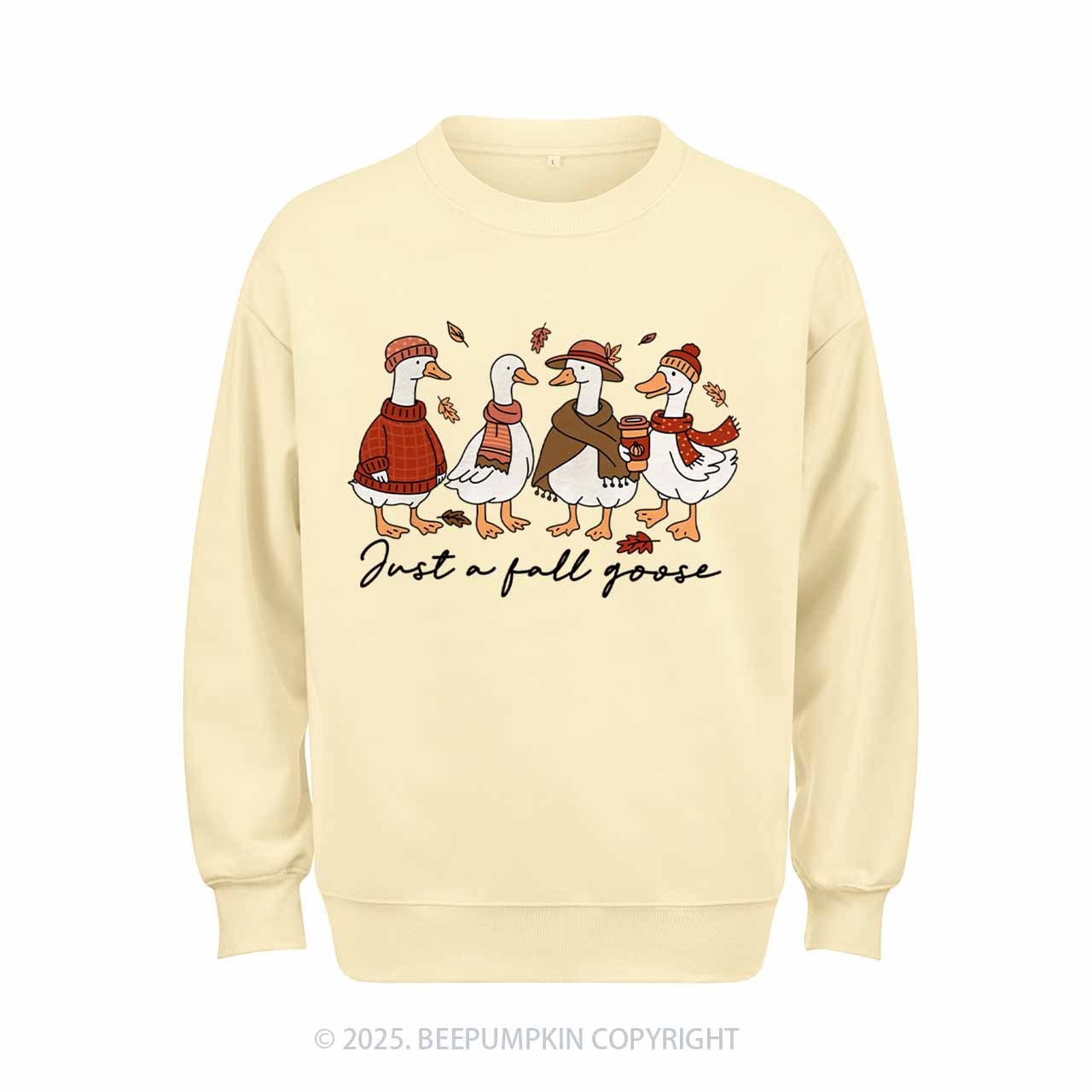 Funny Cozy Goose Fall Sweatshirt Beepumpkin