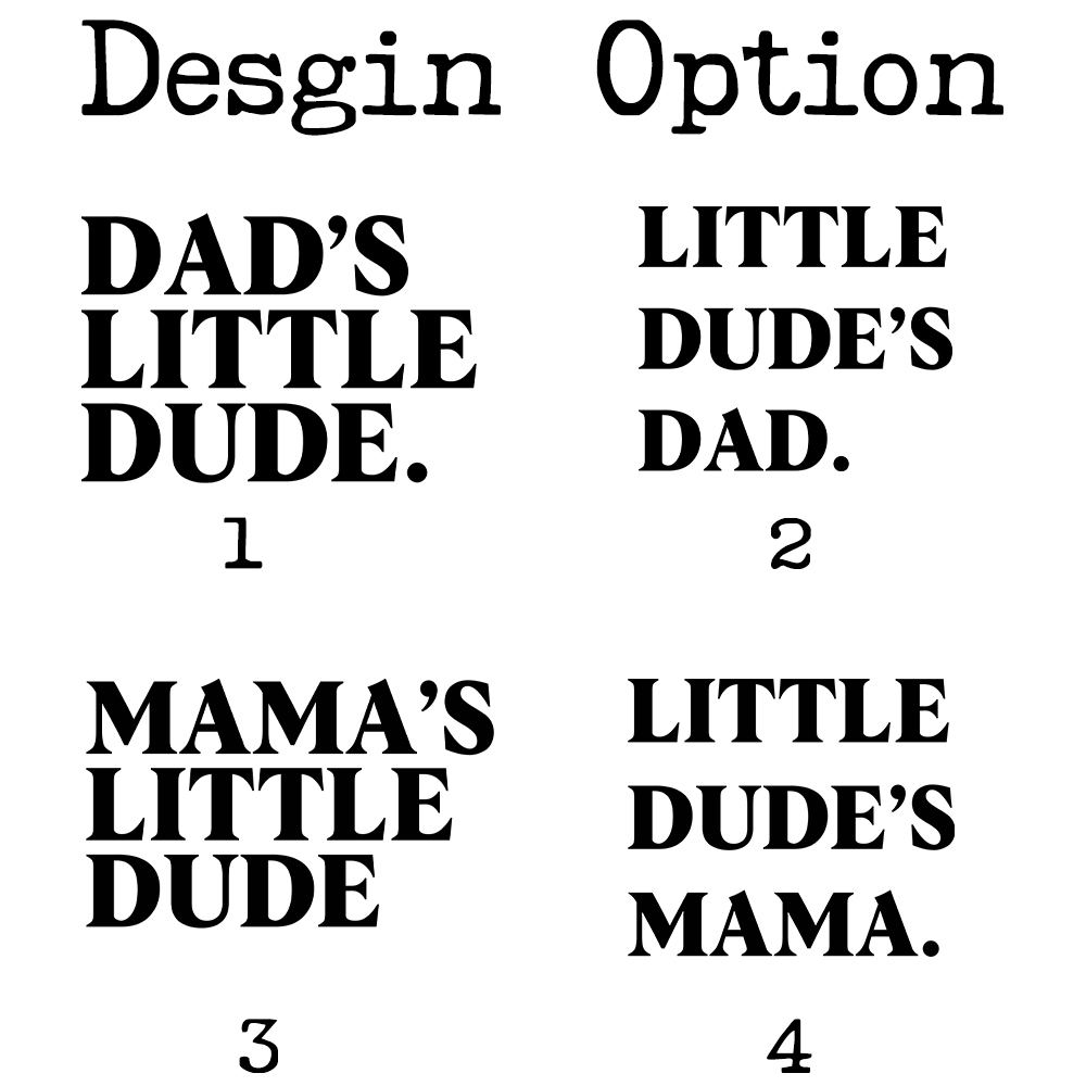 Matching Dad and me Bodysuit & Shirts (Little Dude's)