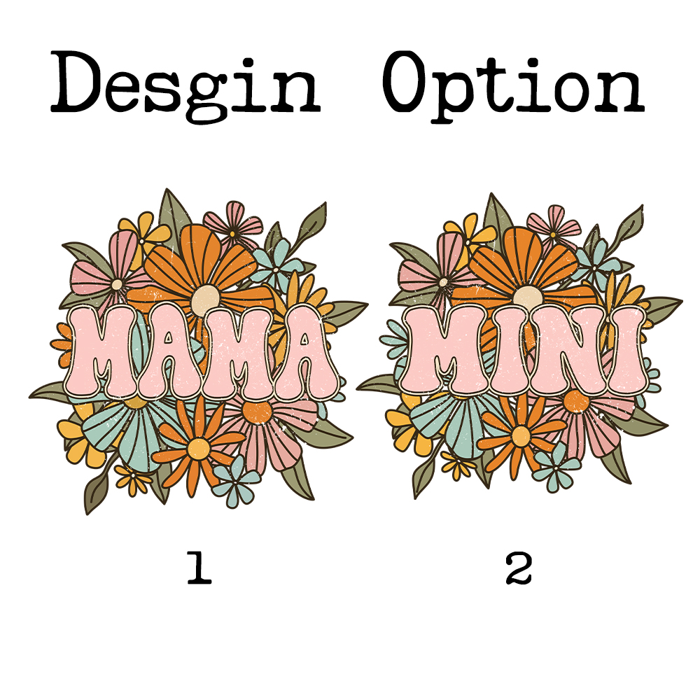 Retro Floral Mama Mini Matching Tees For Mother's Day