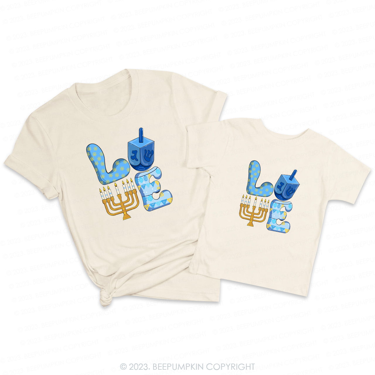 Hanukkah Love Around the World T-Shirts Beepumpkin