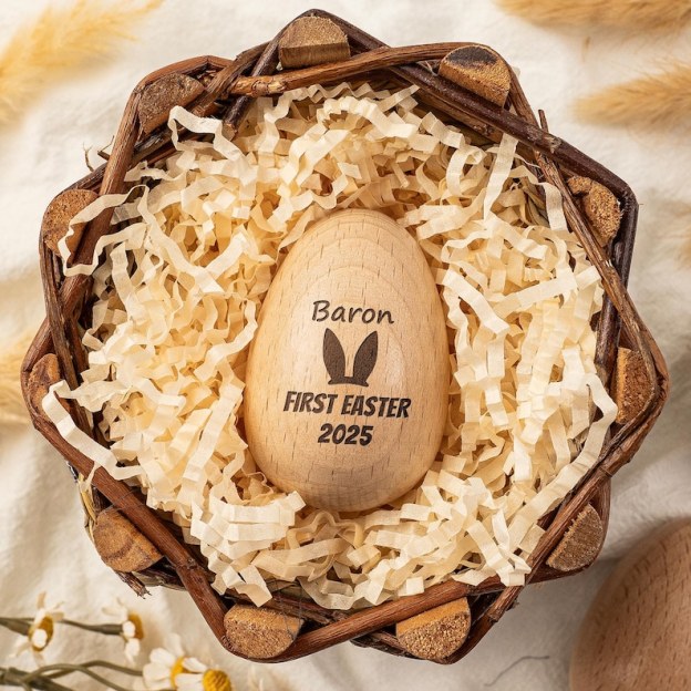Personalized Musical Wooden Easter Egg Shakers