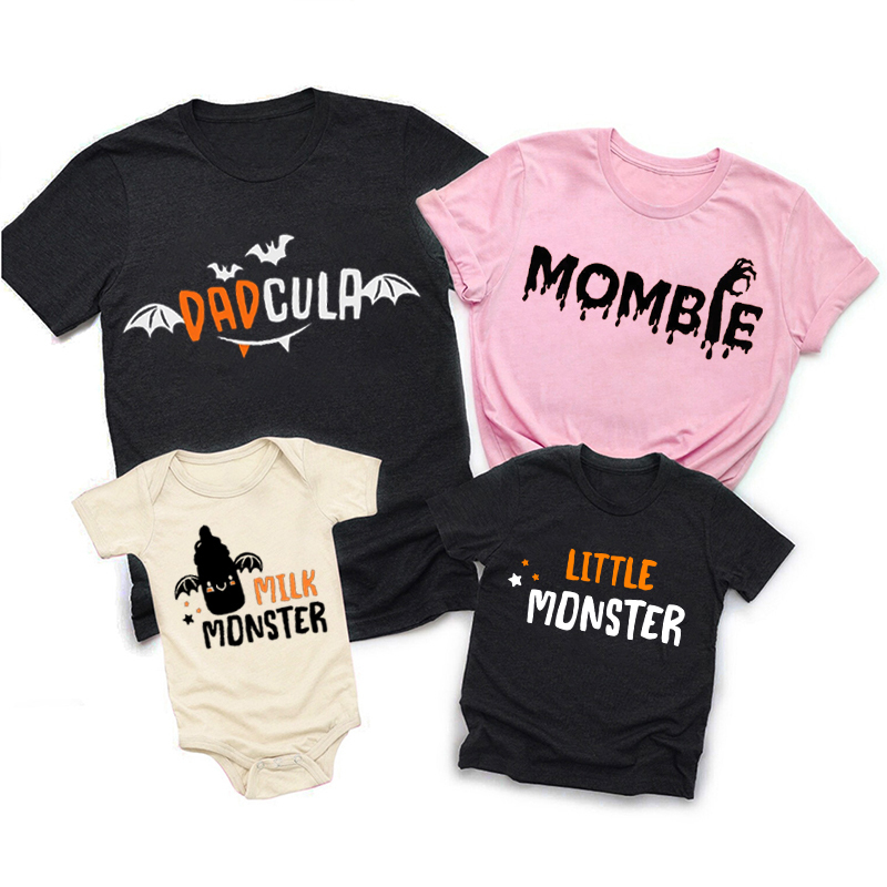 Halloween Dadcula Mombie Milk Monster Family Matching Shirt