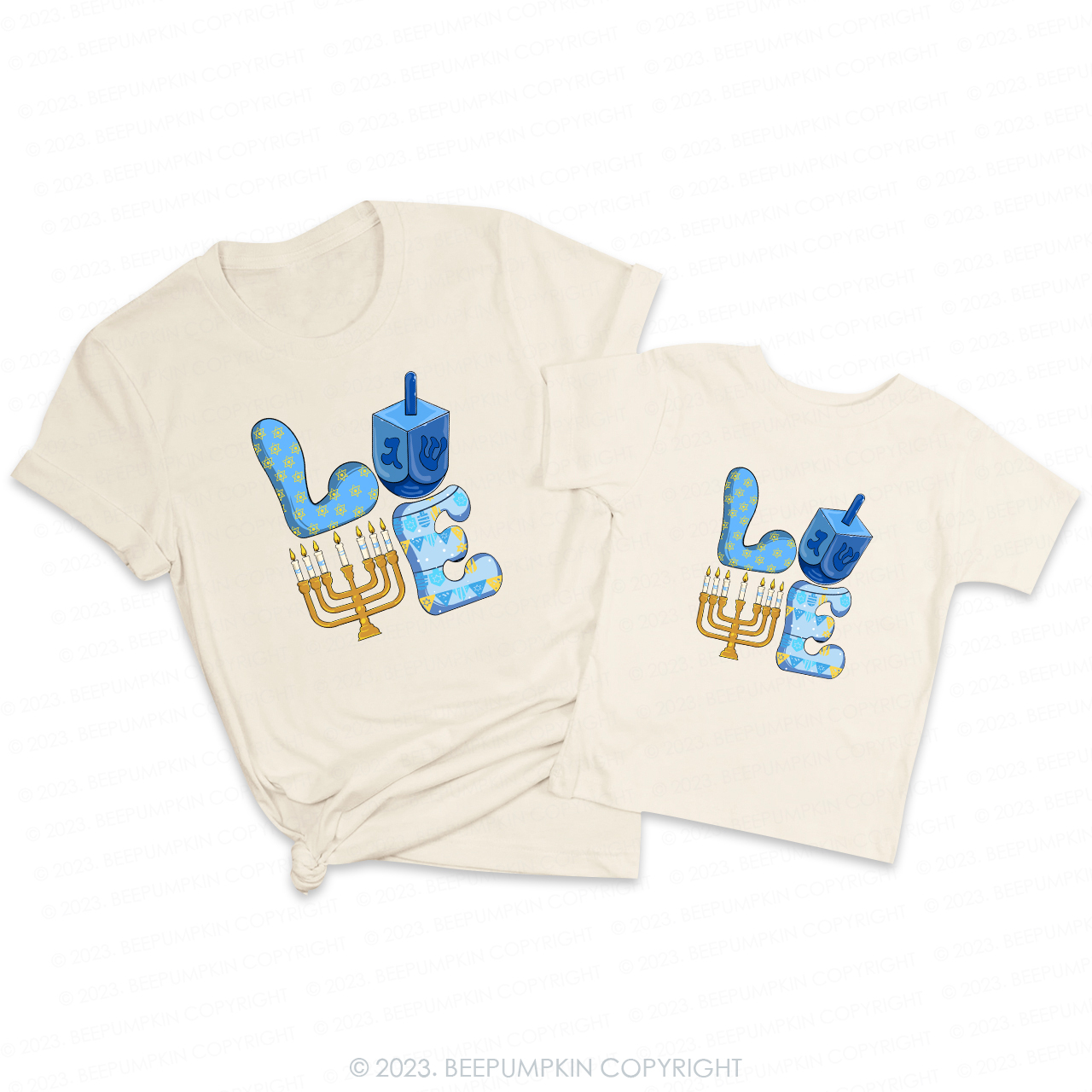 Hanukkah Love Around the World T-Shirts Beepumpkin