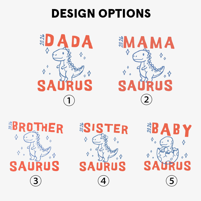 Funny Family Saurus Family Matching Shirts