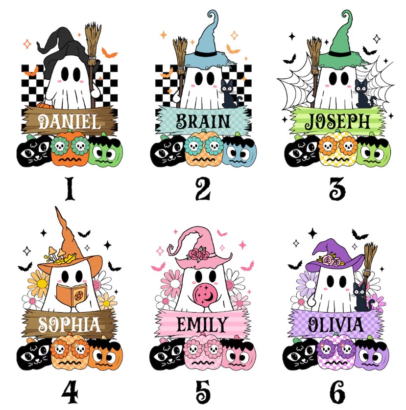 Personalized Halloween Name Toddler&Kids Tees 