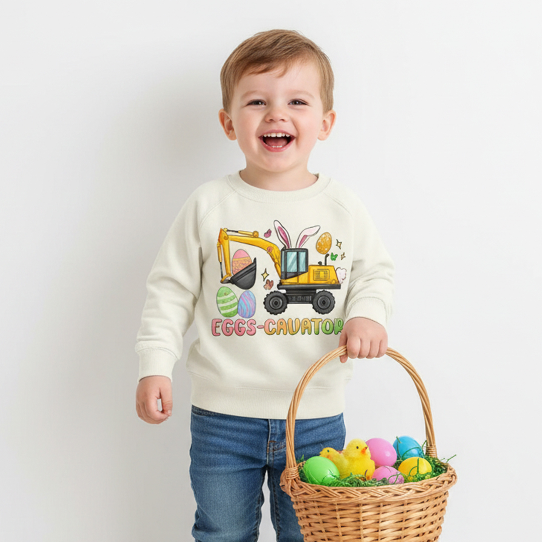 Eggs Cavator Easter Kid's Sweatshirt