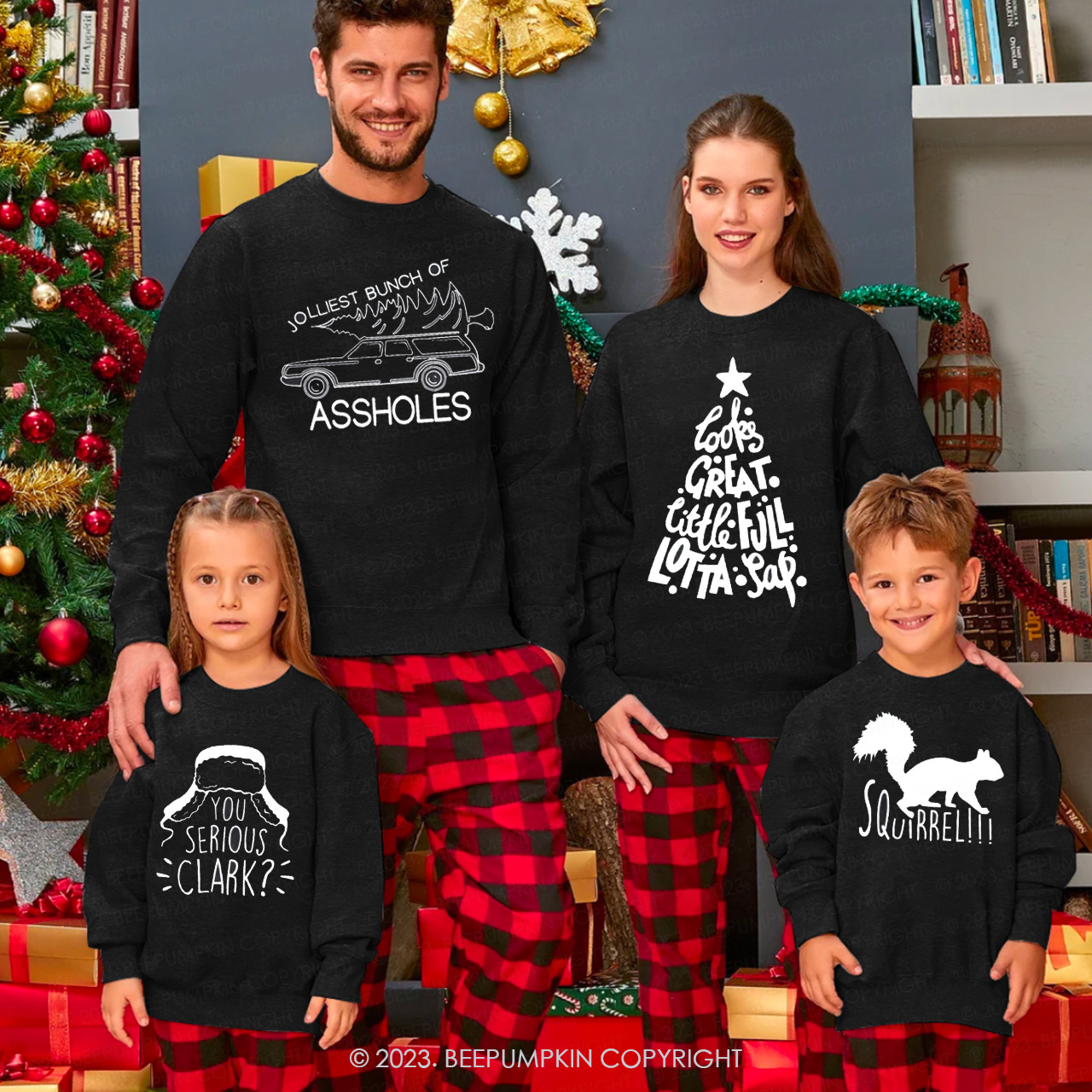 Fun pattern Christmas special Family Matching Sweatshirts