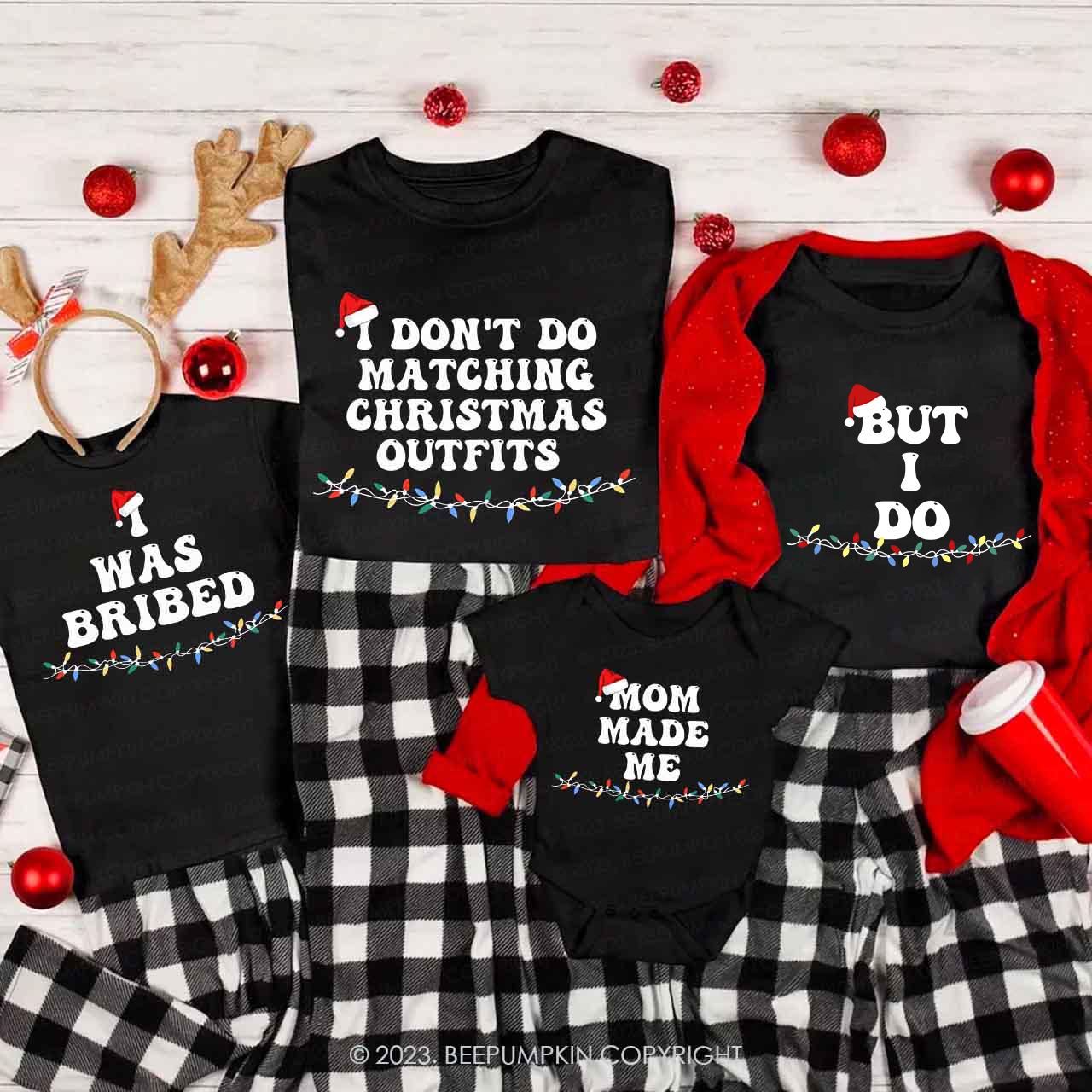 Funny Group Christmas Family Matching Shirts Beepumpkin