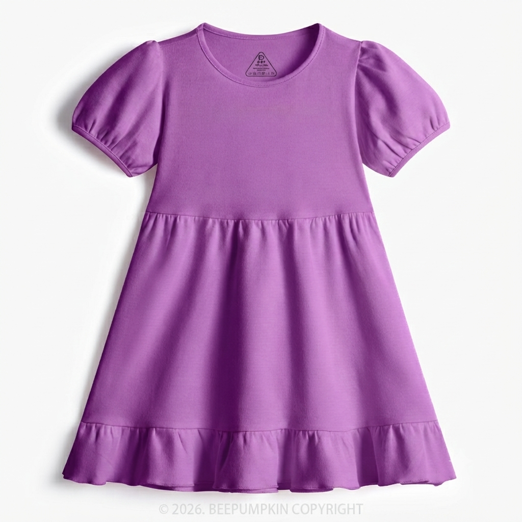 4 Colors Toddler&Kid's Ruffle Dress