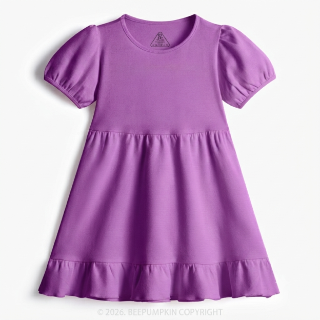 4 Colors Toddler&Kid's Ruffle Dress