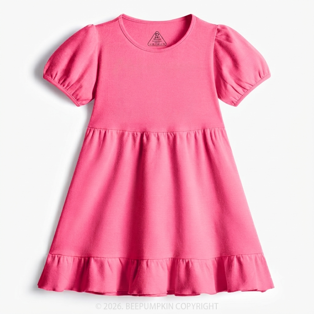 4 Colors Toddler&Kid's Ruffle Dress