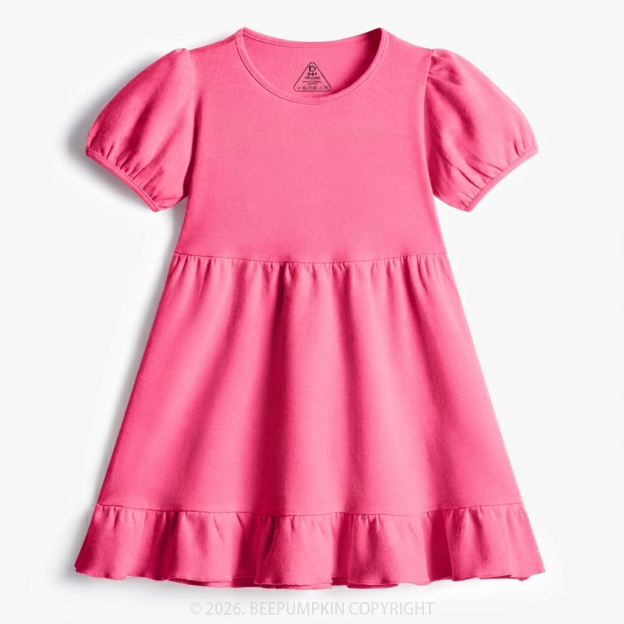 4 Colors Toddler&Kid's Ruffle Dress