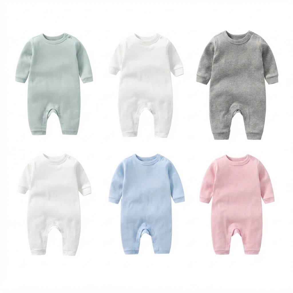 6 Colors Newborn Baby Kids Rompers