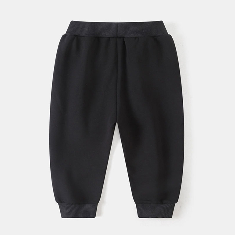 Black Sports Drawstring Pants For Toddler&Kids